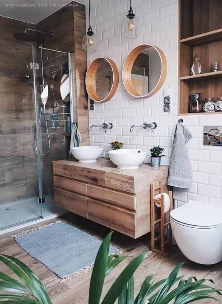 Banheiros com decoracao escandinava