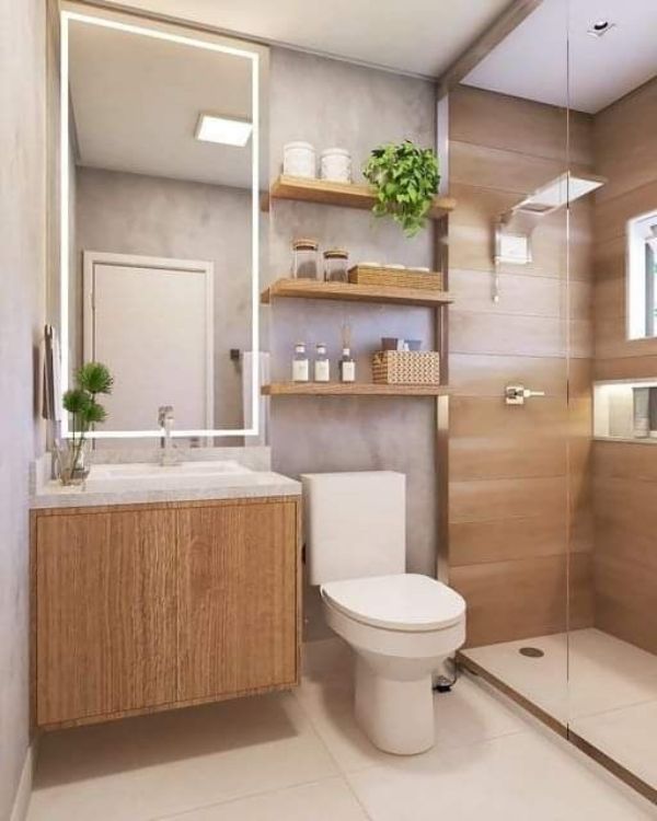 como decorar um banheiro pequeno com tema de selva tropical