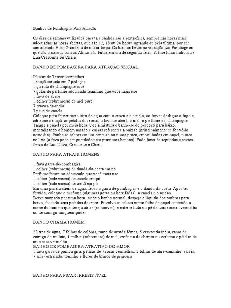 banho para ficar irresistivel