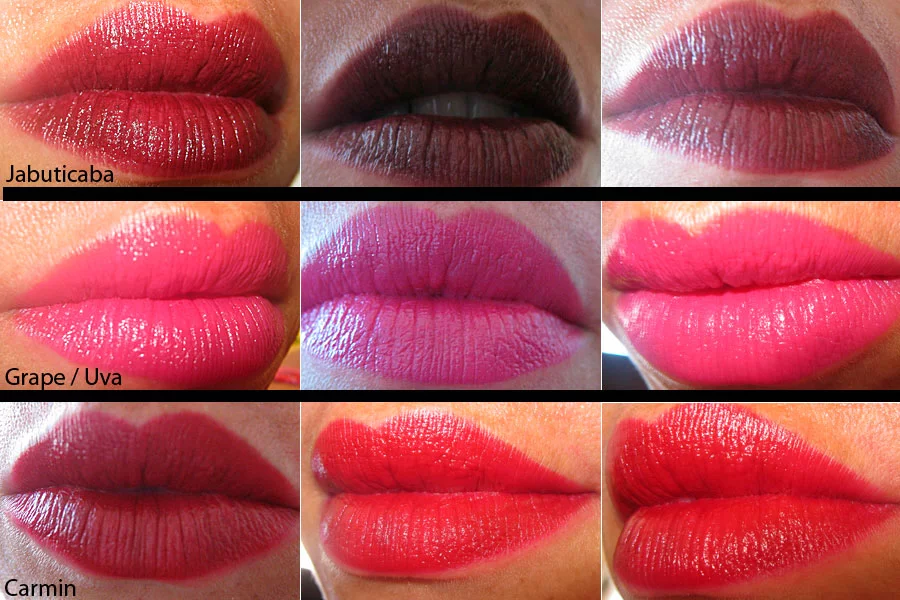 Comparativo: Batom Jabuticaba vs. Cores Similares da Avon (Grape