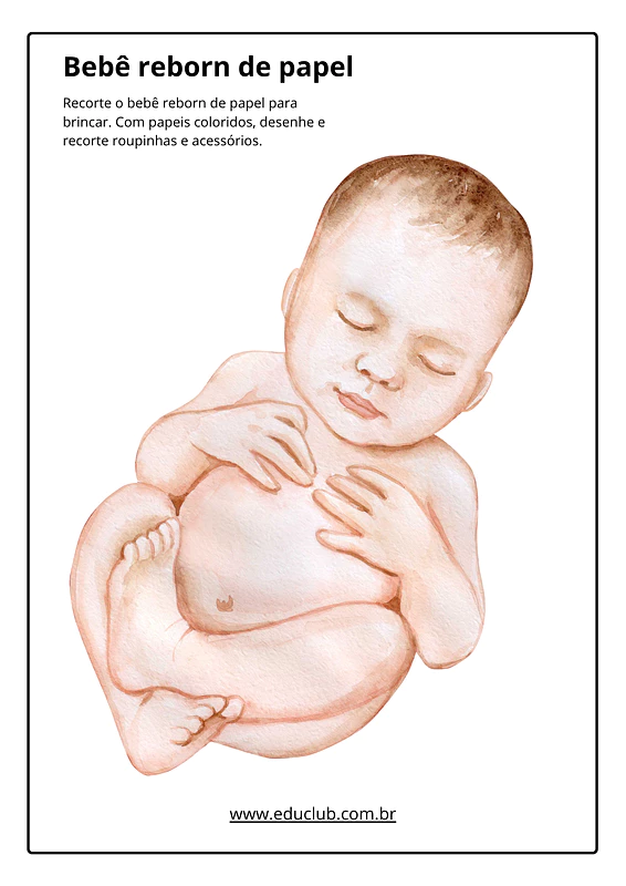 desenhar bebê reborn de papel