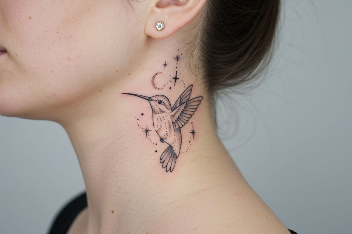 tatuagem de ave colorida