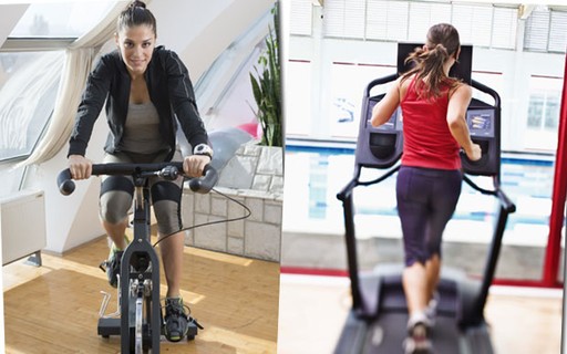 bicicleta ou esteira para perder barriga