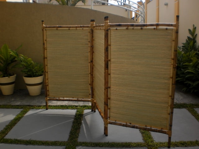 biombo de bambu