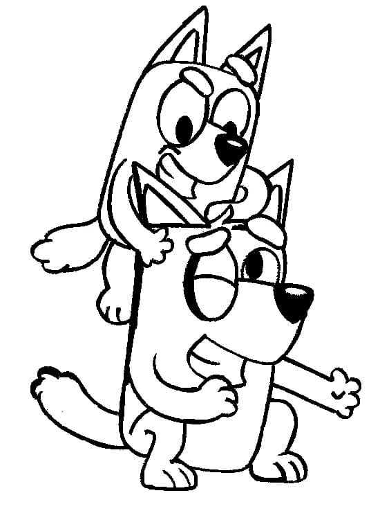 atividade infantil bluey colorir