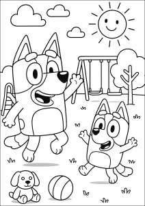 moldes da bluey para colorir