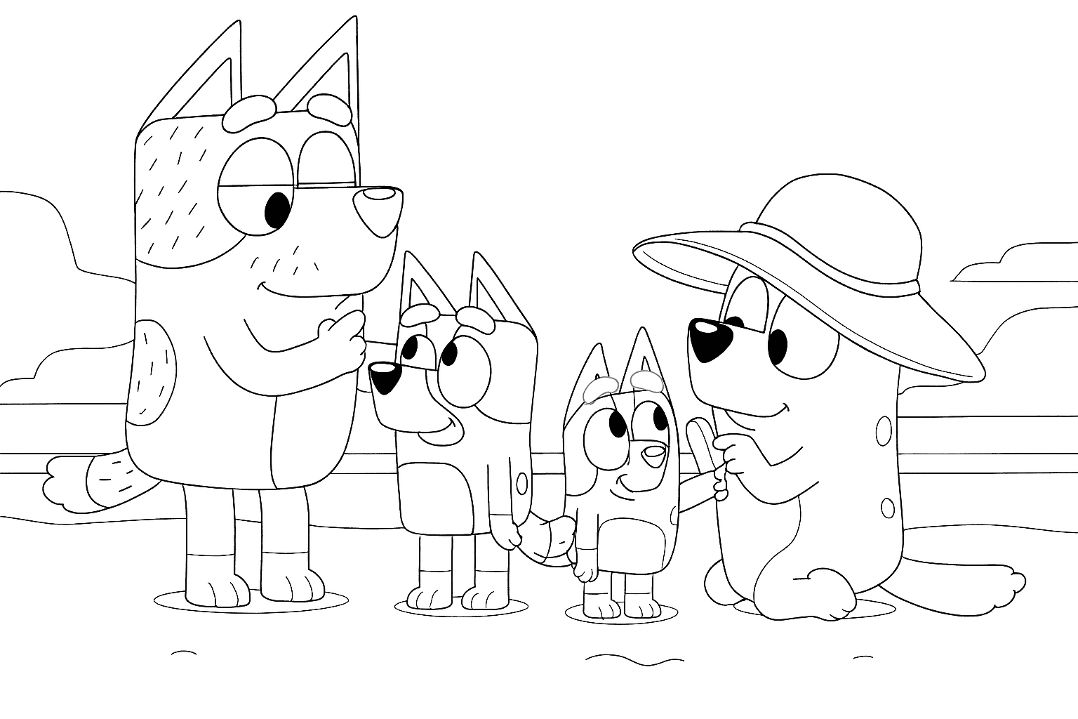 bluey coloring pages portugues