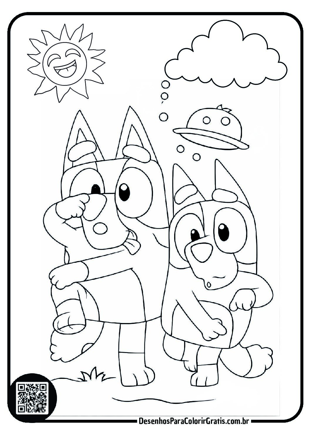 como desenhar bluey e bingo