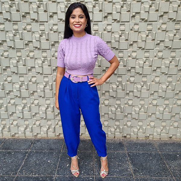 Blusa de tricô top down