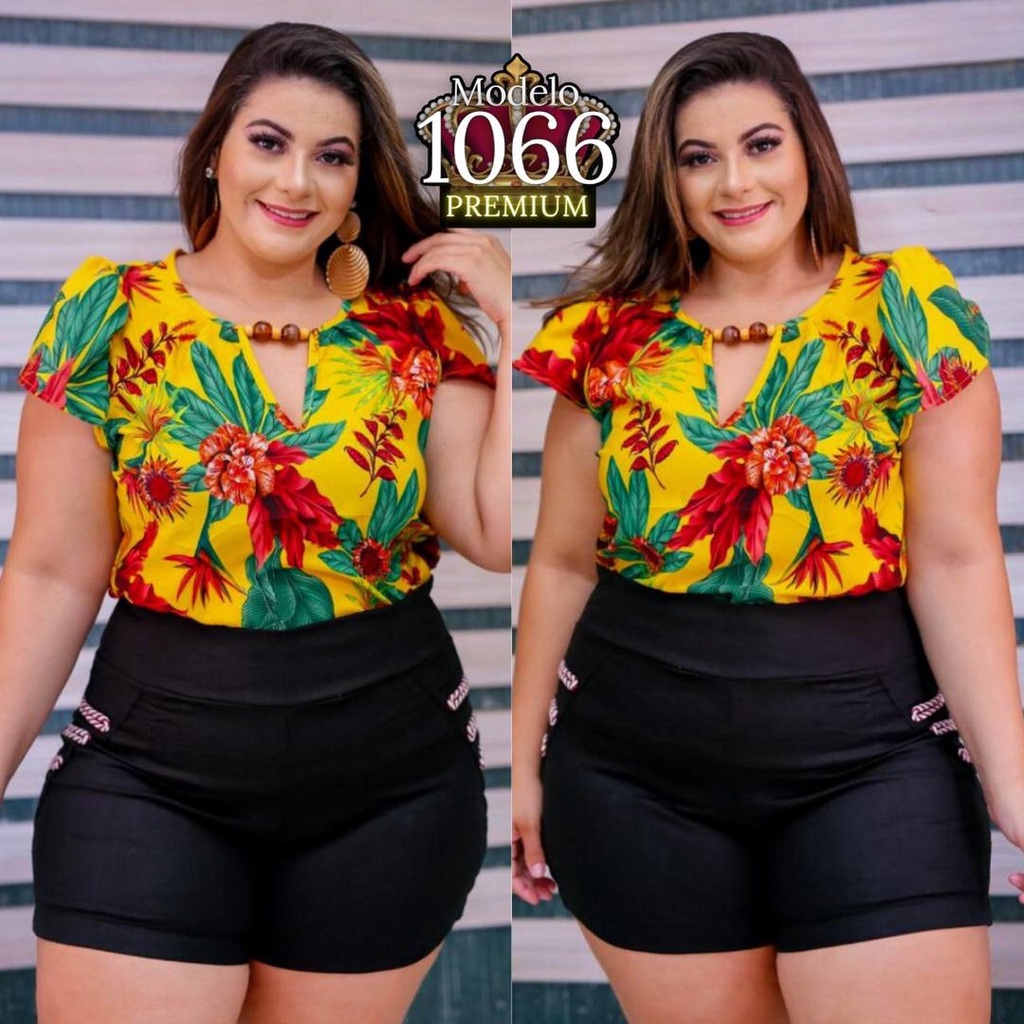 Blusa plus size casual
