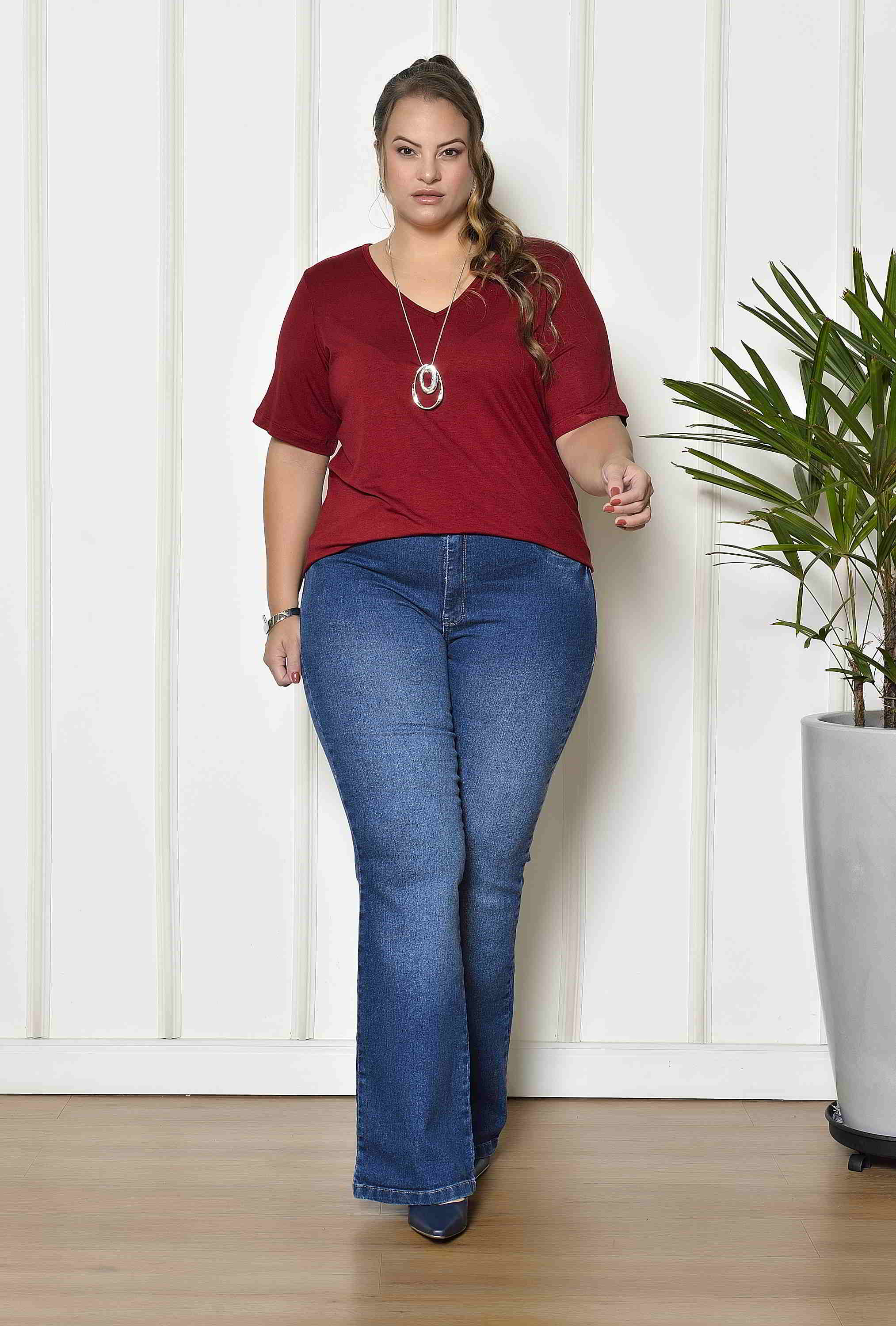 Blusa plus size de festa