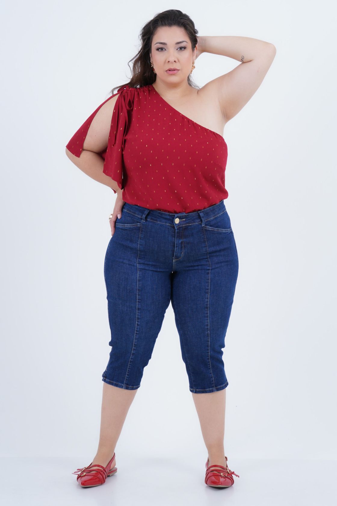 Blusa plus size de festa