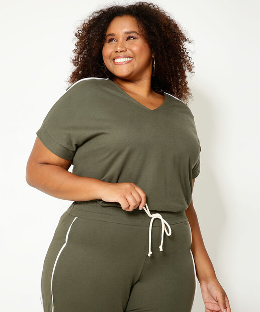 Blusa plus size algodão
