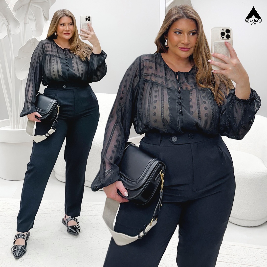 Blusa plus size viscolycra
