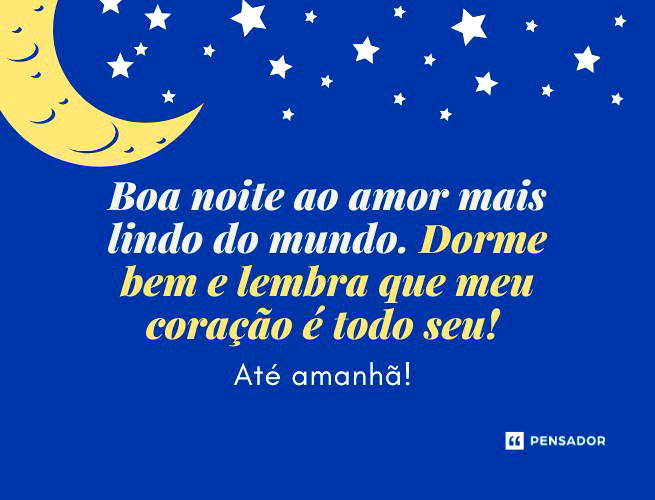 boa noite para namorada