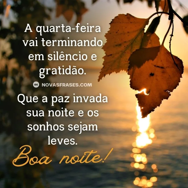 boa noite abençoada quarta feira