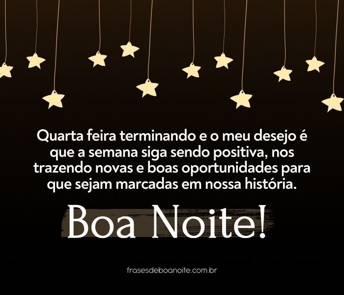 mensagens de boa noite para amigos quarta feira