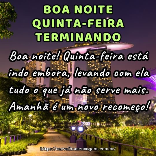 boa noite quinta feira com versiculo