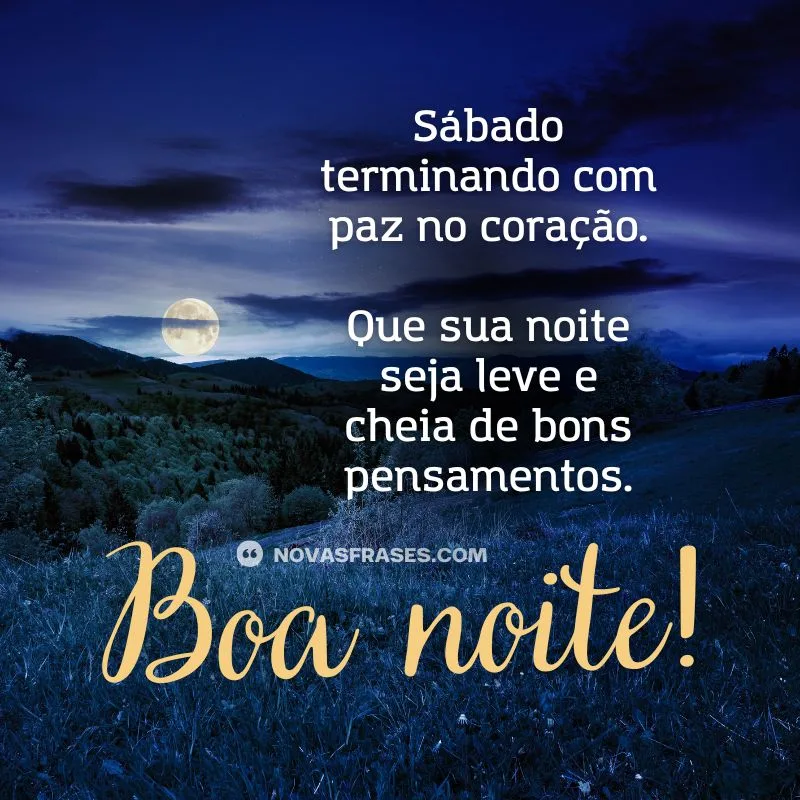 boa noite de sábado abençoado