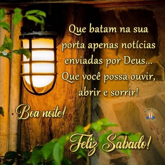 frases de boa noite para o sábado