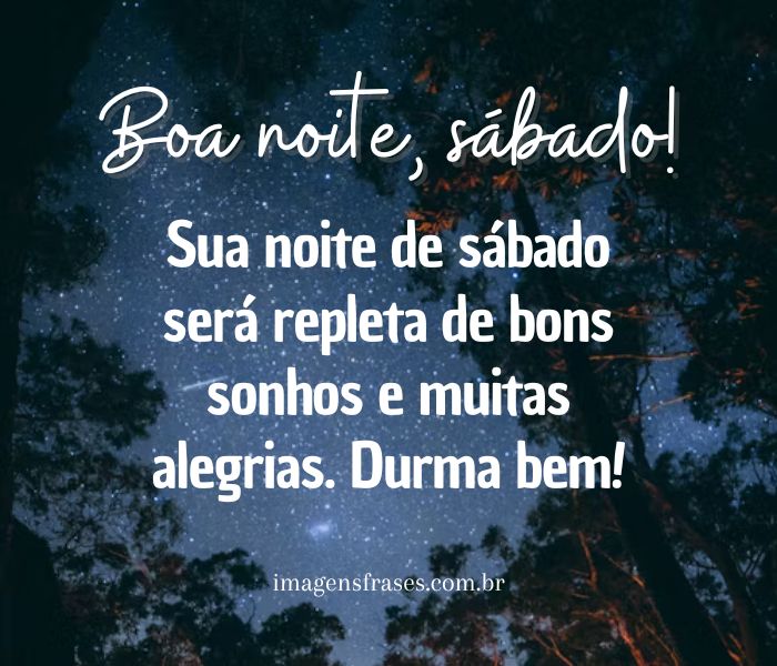 fim de semana boa noite sabado