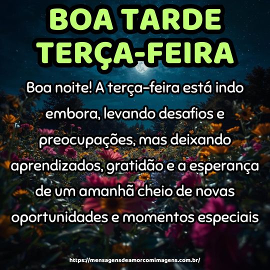 boa noite para amigos terça