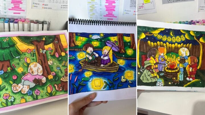 como usar marcadores Ohuhu em desenhos Bobbie Goods