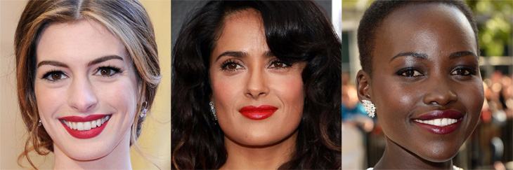 boca com batom vermelho