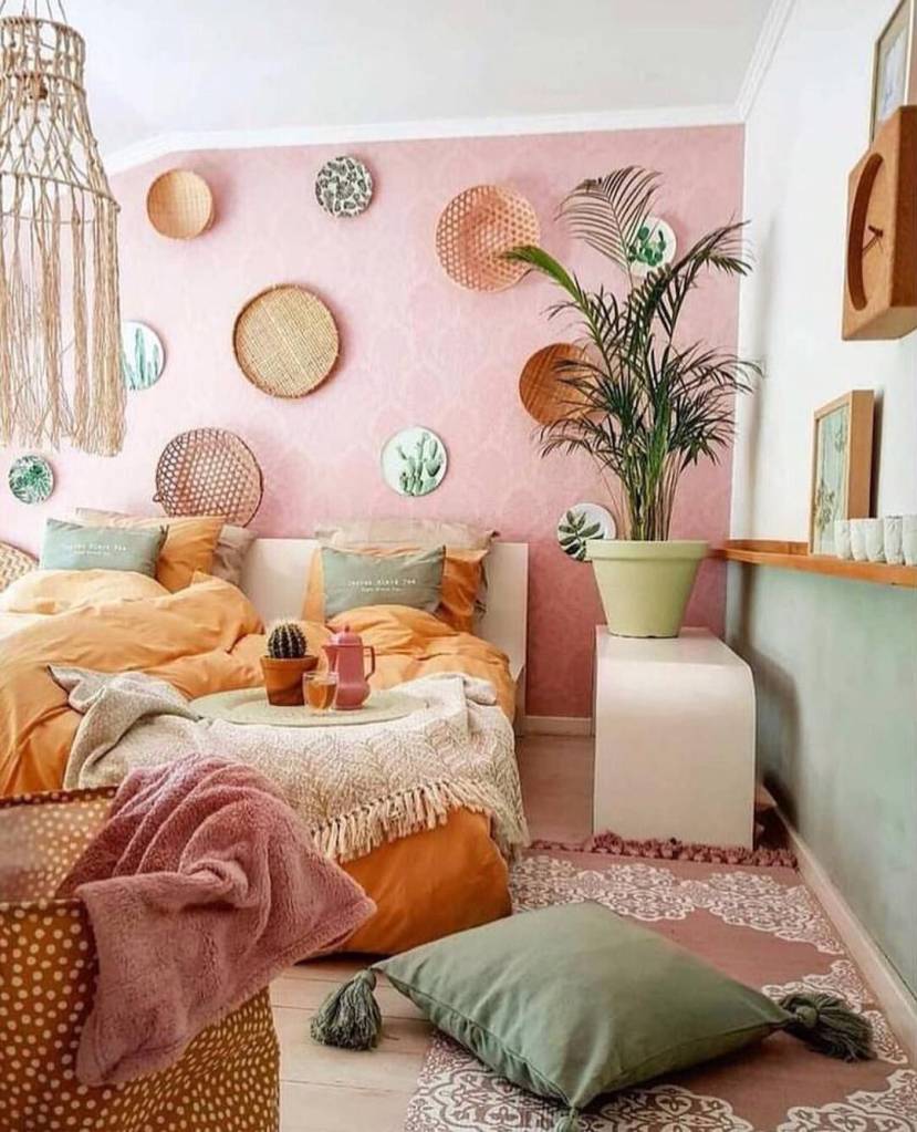 ideias de decoração boho para sala de estar