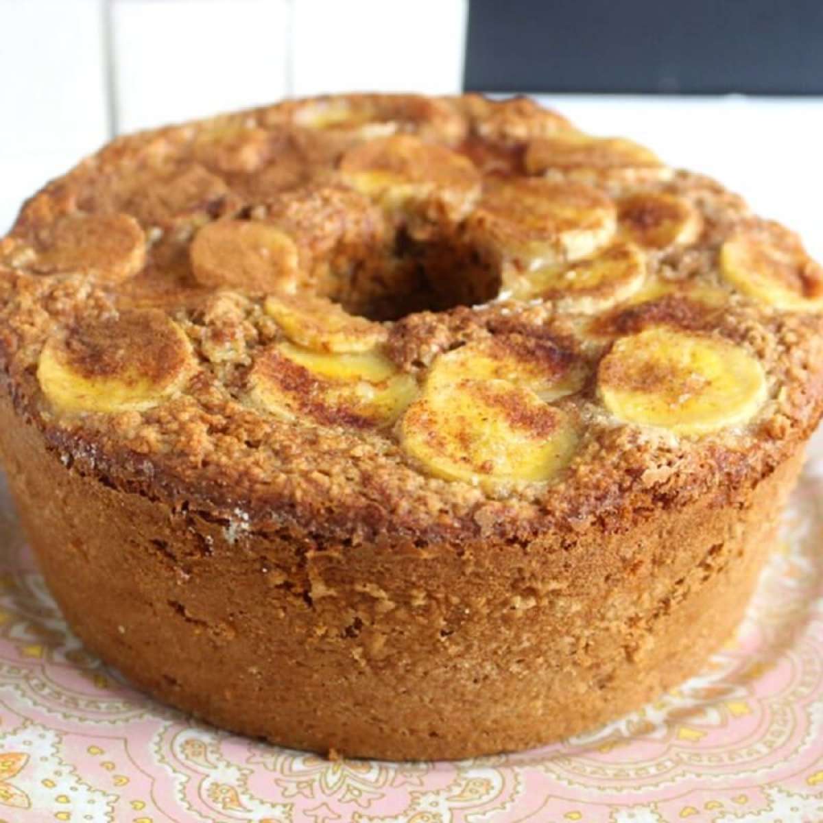 bolo de banana com aveia e passas
