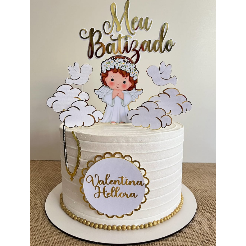 bolo de batizado feminino ideias