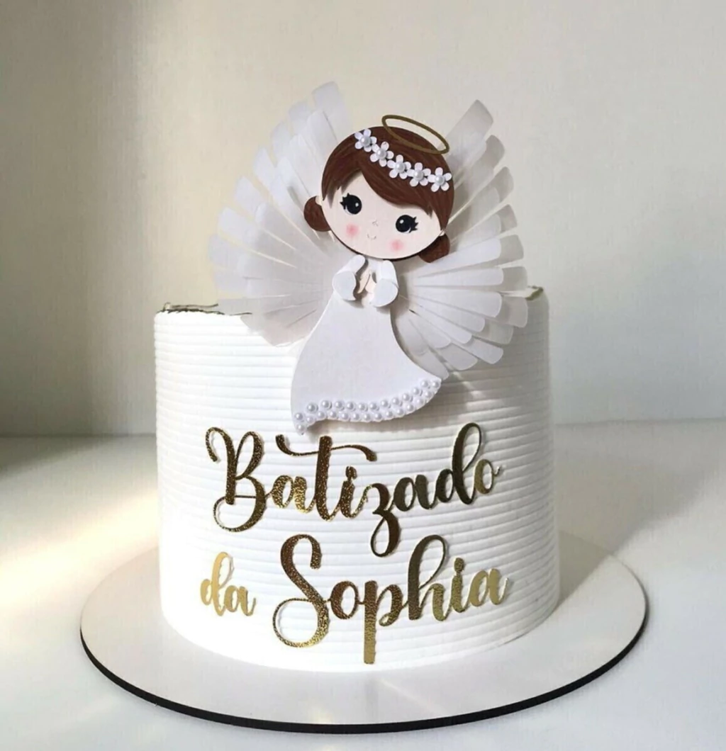 bolo batizado renda renascença