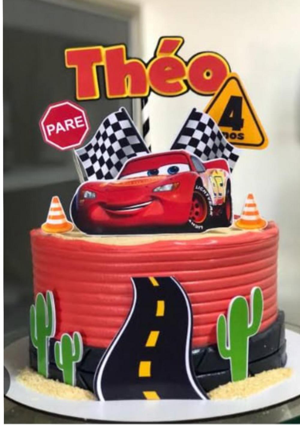 bolo de carros relâmpago mcqueen