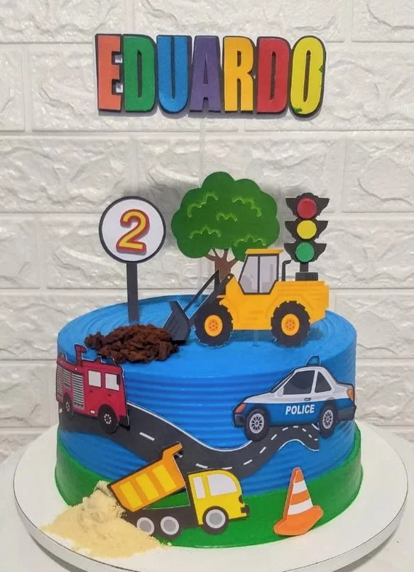 bolo de carros 3 andares