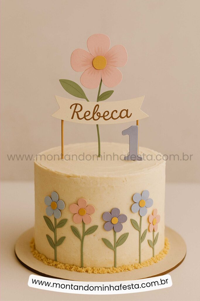 como fazer bolo delicado com flores