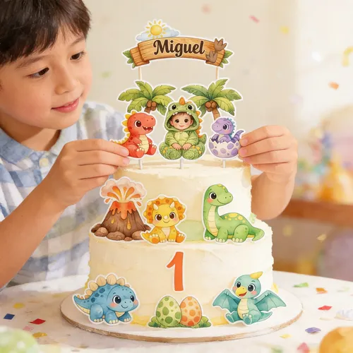 bolo mesversário dinossauro