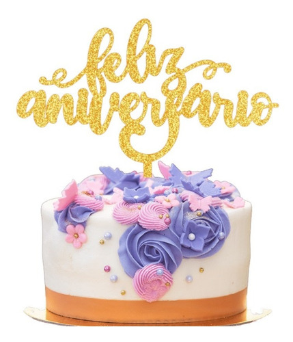 bolo feliz aniversário simples