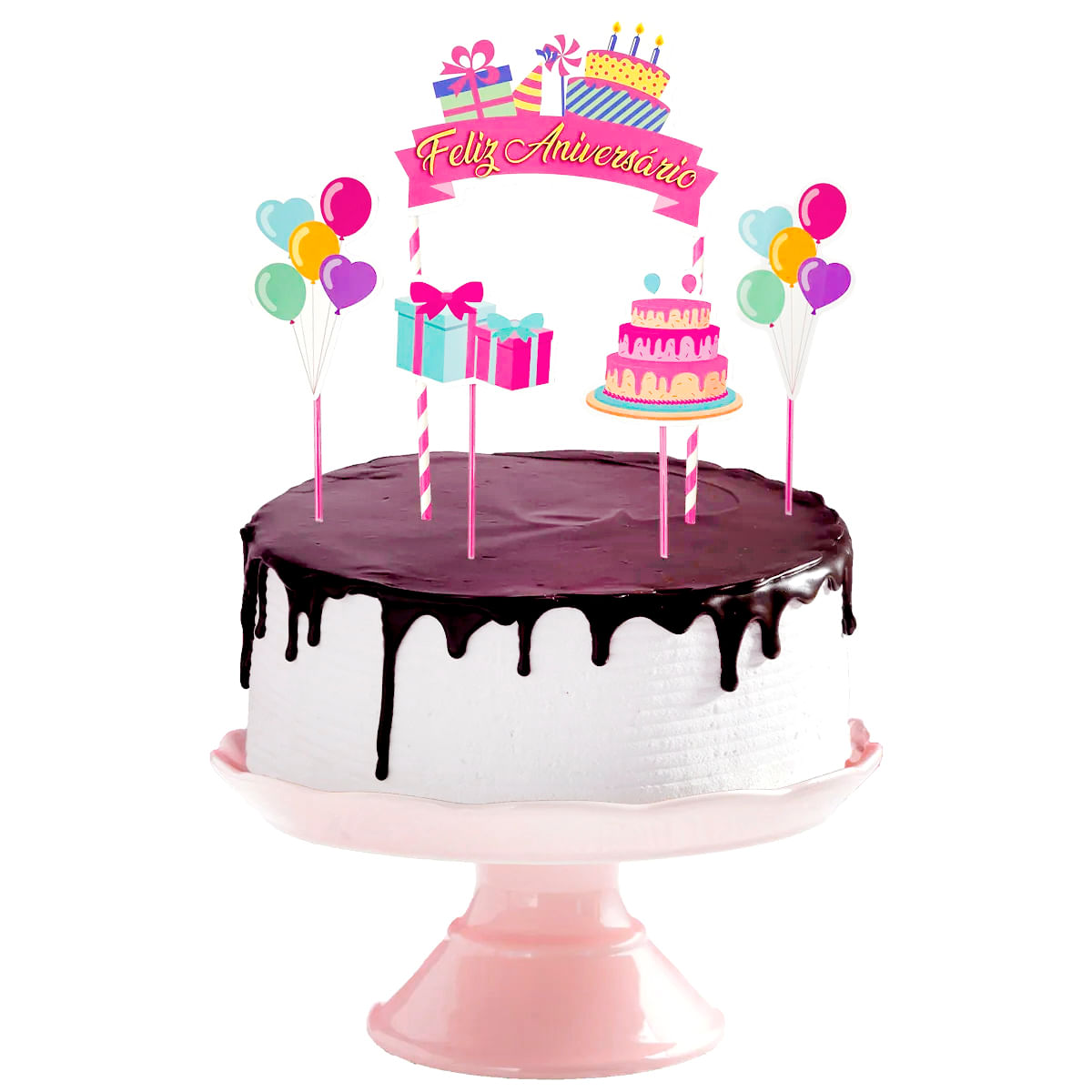 bolo feliz aniversário decorado
