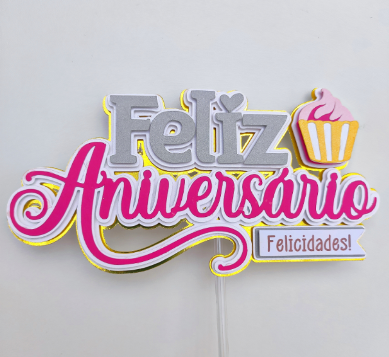 bolo feliz aniversário simples