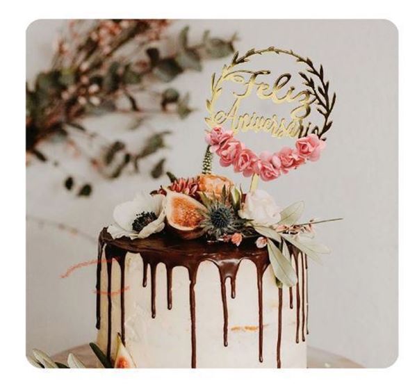 bolo feliz aniversário chocolate