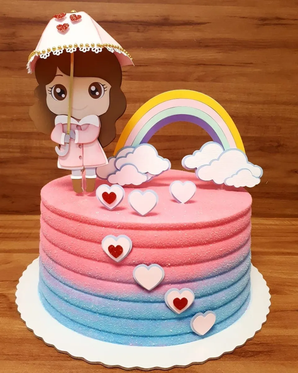 bolo infantil feminino 5 anos