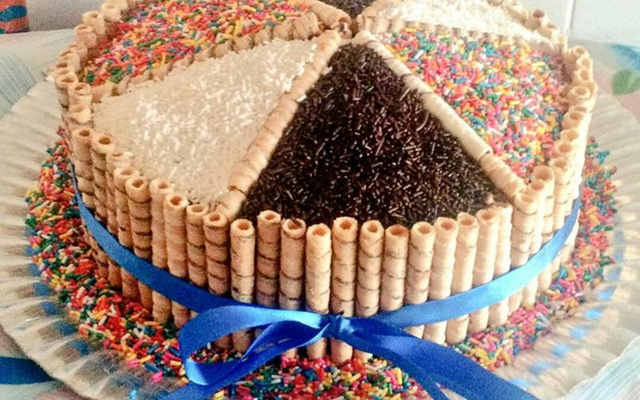 bolo kit kat quadrado