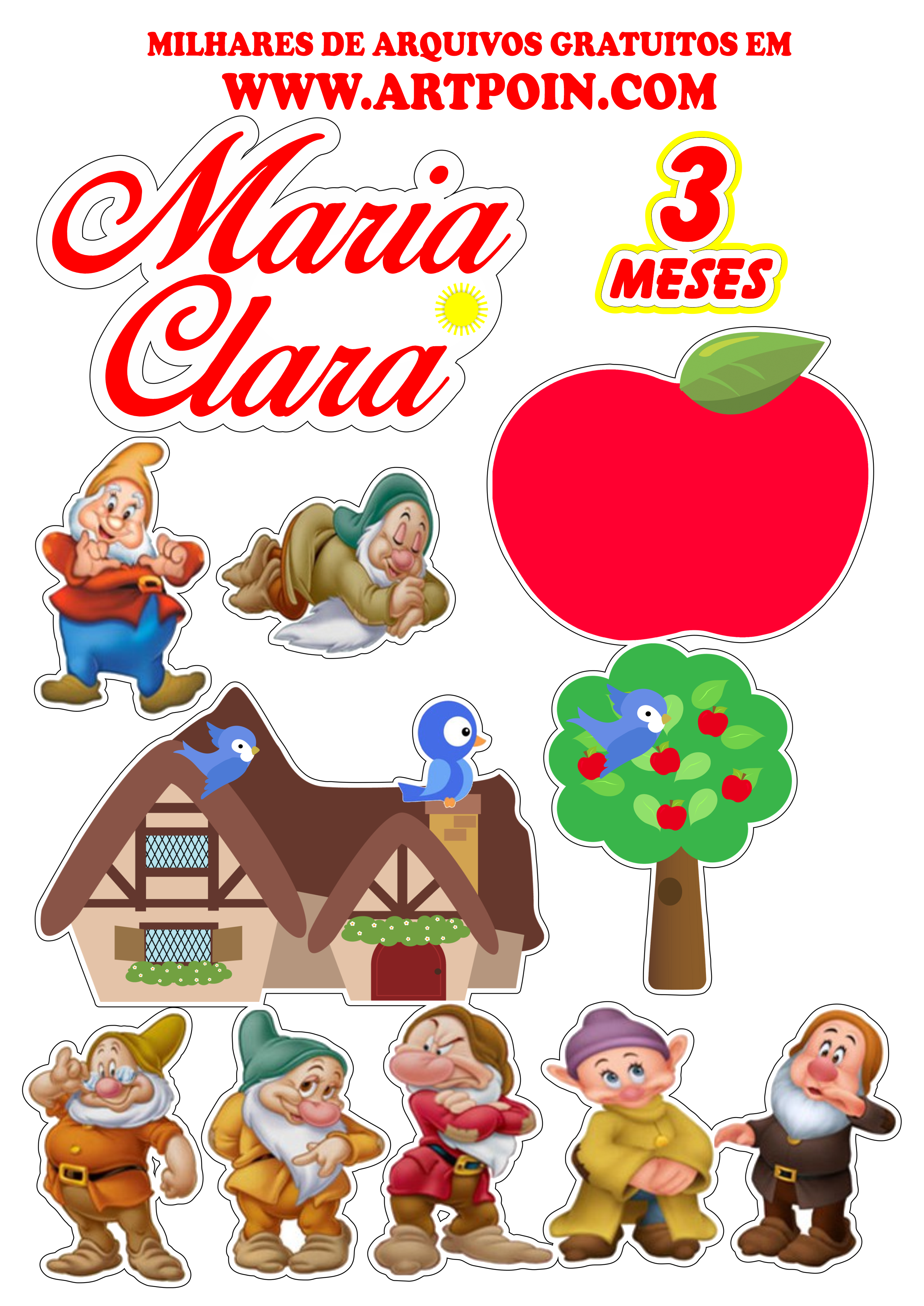 ideias bolo mesversario branca de neve baby