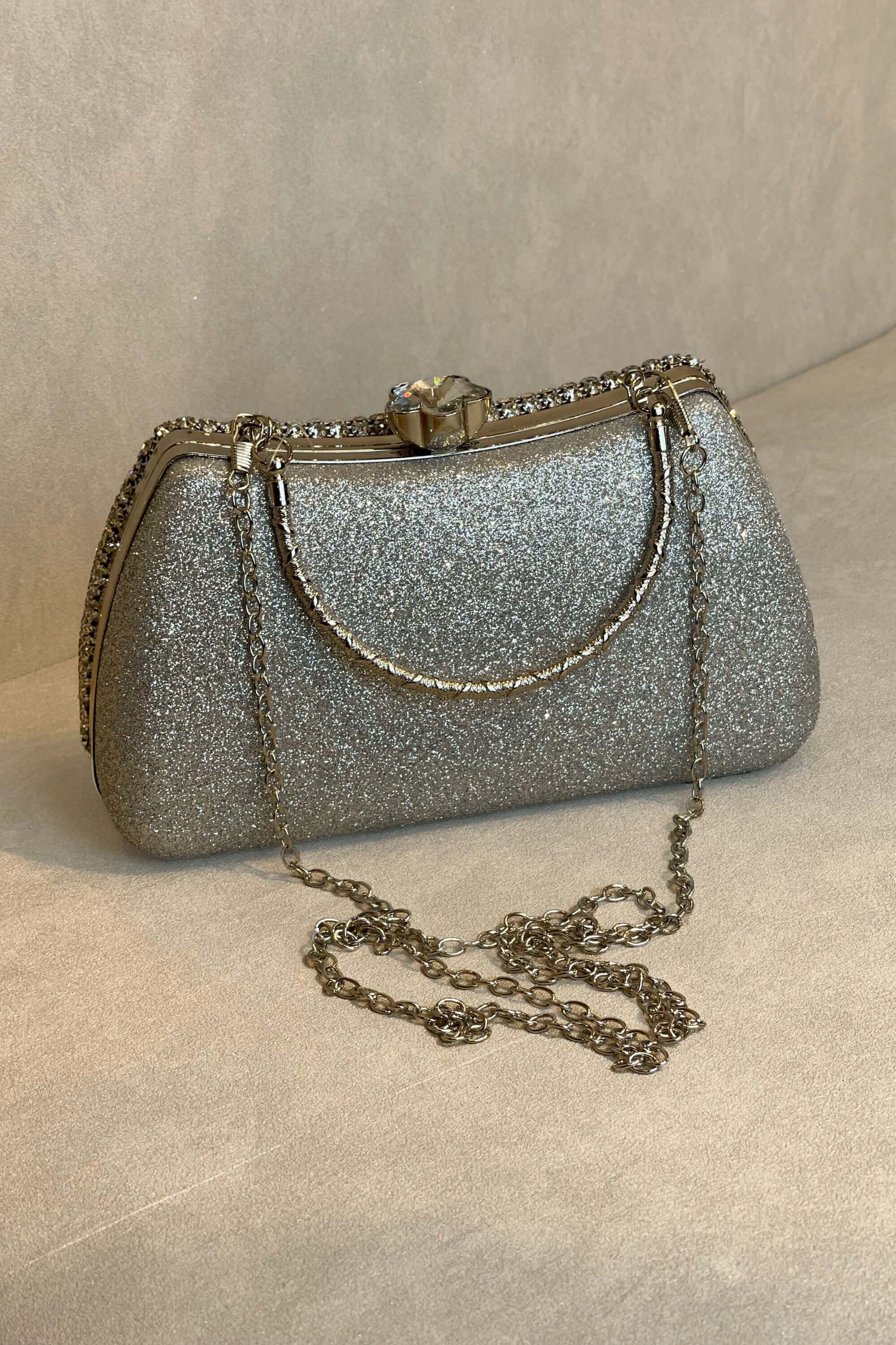 bolsa de festa prata