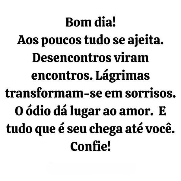 bom dia com carinho e reflexão