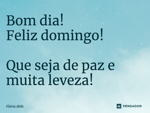 domingo feliz mensagem