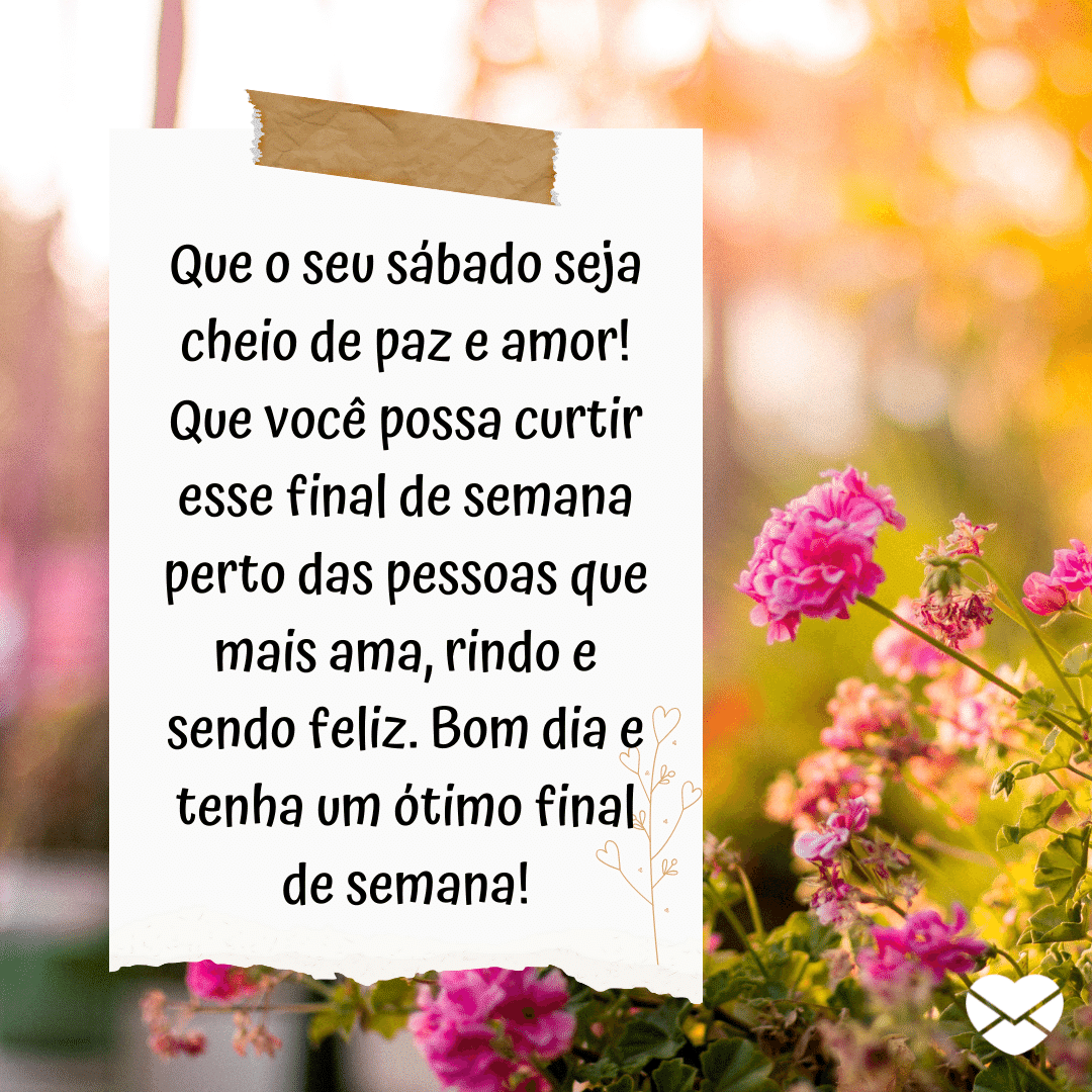 aproveite o seu sábado