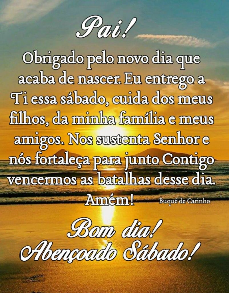 bom dia sábado abençoado por Deus