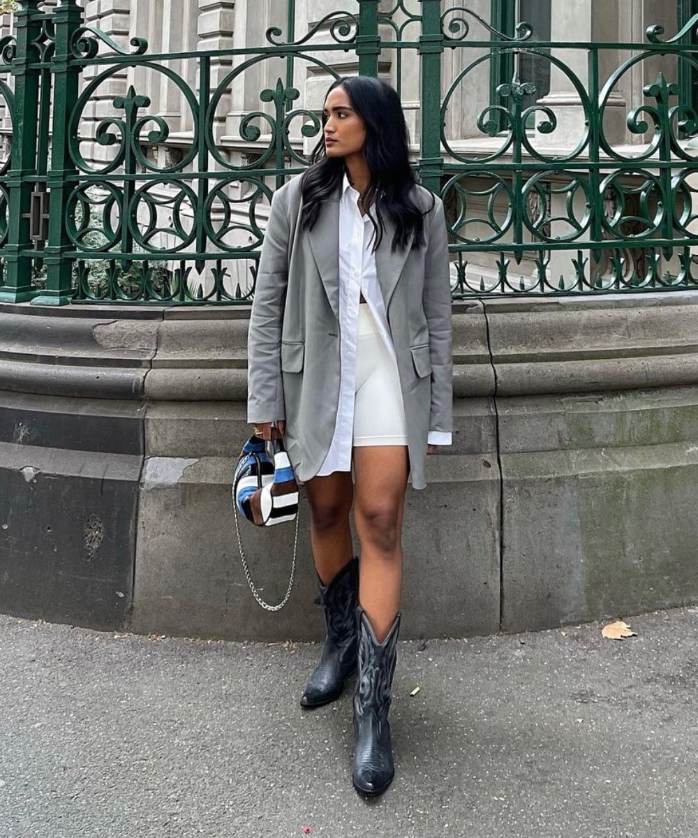 Bota country feminina bico fino
