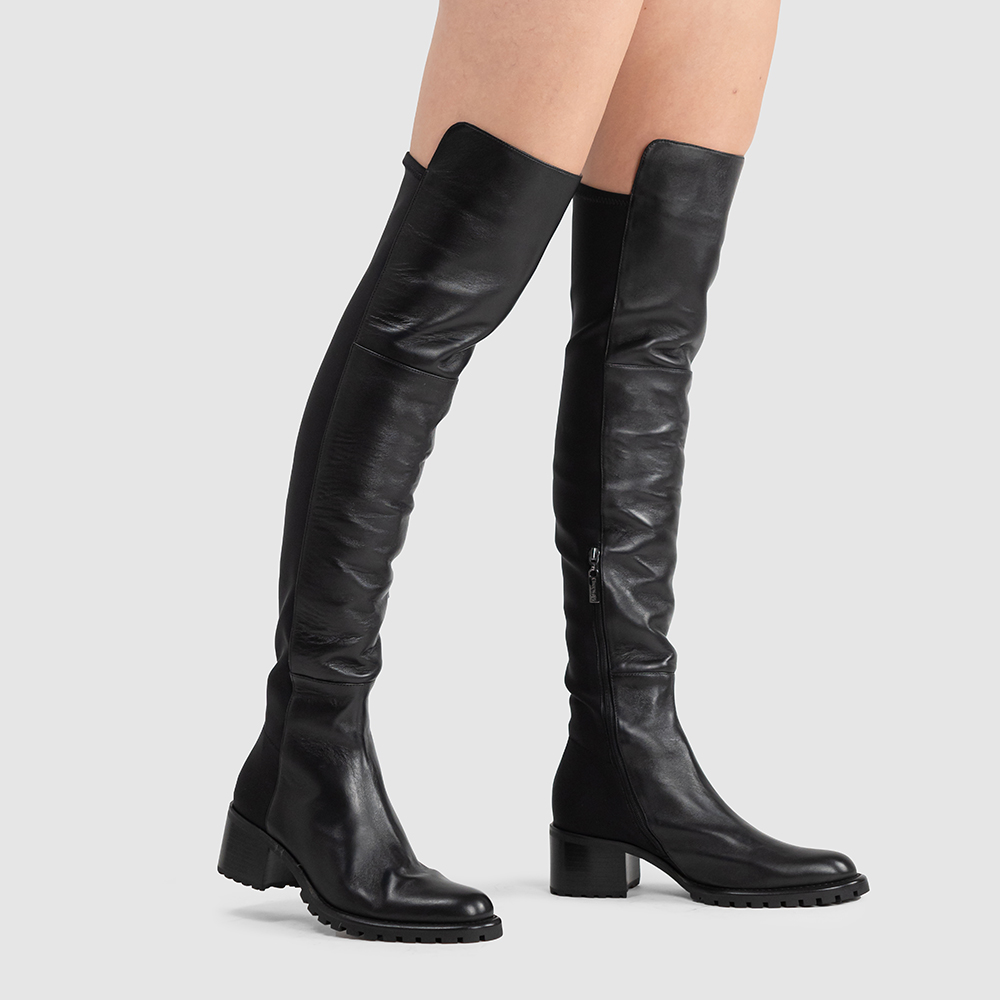 bota mega boots over the knee preto